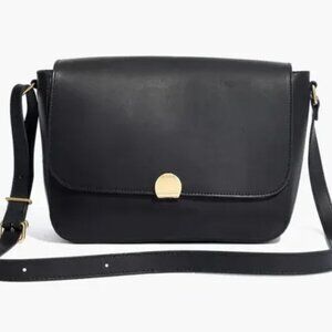 Madewell Abroad Leather Shoulder Bag: Black